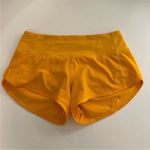 lululemon speed ups 2.5 yellow/orange